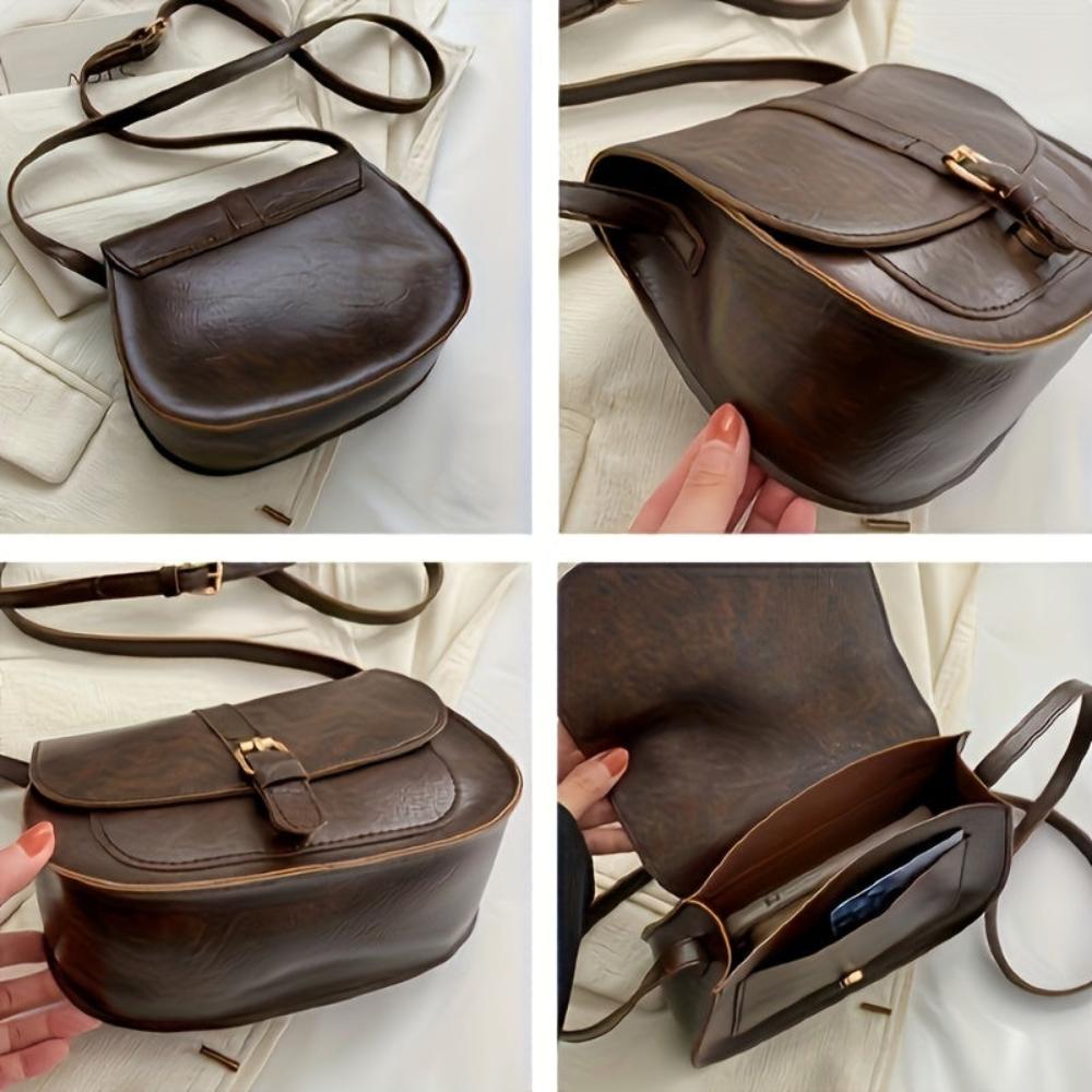 Klasyczna siodłowa torba crossbody Evelyn