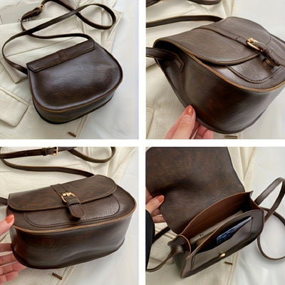 Klasyczna siodłowa torba crossbody Evelyn